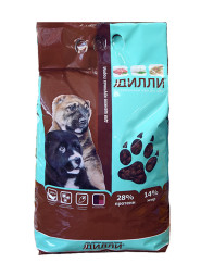 Дилли сухой корм для щенков крупных пород - 14 кг