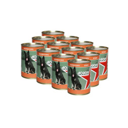 Дозор влажный корм для собак с ягнёнком, в консервах - 970 г х 12 шт
