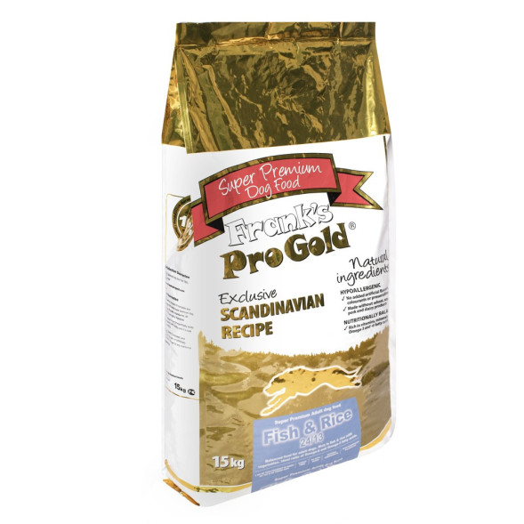 Franks ProGold Dog Ocean Taste 24/13 сухой корм для взрослых собак всех пород, с лососем и рисом - 15 кг