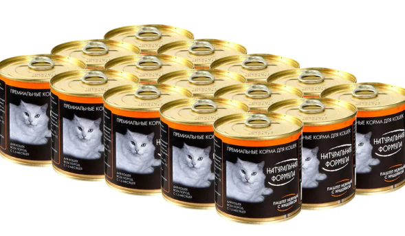 Натуральная формула влажный корм для кошек нежный паштет с индейкой, в консервах - 250 г х 15 шт