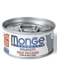 Monge Cat Monoprotein влажный корм для взрослых кошек с индейкой в консервах 80 г (24 шт в уп)