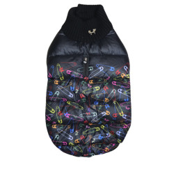 United Pets Polar 35 куртка для собак, черная с разноцветными булавками