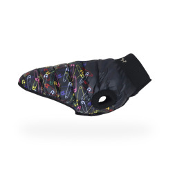 United Pets Polar 35 куртка для собак, черная с разноцветными булавками