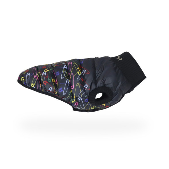 United Pets Polar 35 куртка для собак, черная с разноцветными булавками