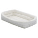 Лежанка MidWest Double Bolster для собак и кошек флисовая с двойным бортом 55х30 см, белая