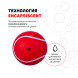 Playology SQUEAKY CHEW BALL жевательный мяч для собак средних и крупных пород с пищалкой и с ароматом говядины, 8 см, красный