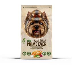 Prime Ever Fresh Meat Adult Dog Mini полнорационный сухой корм для взрослых собак мелких пород с индейкой и рисом - 900 г
