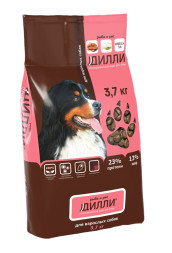 Дилли сухой корм для взрослых собак с рыбой и рисом - 3,7 кг