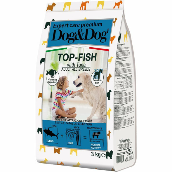 Dog&amp;amp;Dog Expert Premium Top-Fish сухой корм для взрослых собак с тунцом - 3 кг