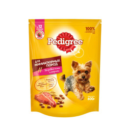Pedigree сухой корм для взрослых собак миниатюрных пород, с говядиной - 600 г