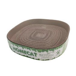 HOMECAT мятная когтеточка для кошек из гофрокартона, квадратная большая, 40х40х8 см