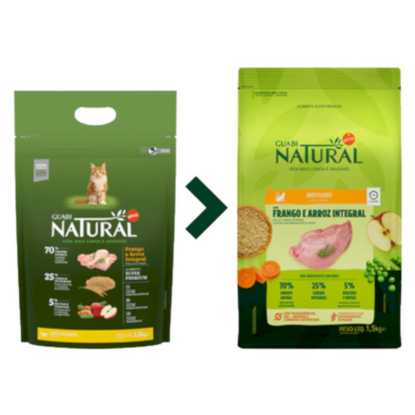 Guabi Natural Kitten сухой корм для котят, с цыпленком и коричневым рисом - 1,5 кг