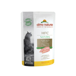 Almo Nature HFC Natural Chicken Fillet паучи для взрослых кошек с куриным филе - 55 г х 24 шт