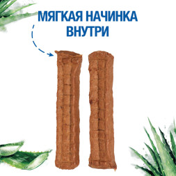 Monge Gift Skin Support лакомство для взрослых собак всех пород, мясные батончики со свежим лососем, алоэ вера и дрожжами, для поддержки здоровья кожи - 40 г