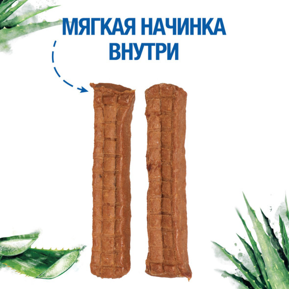 Monge Gift Skin Support лакомство для взрослых собак всех пород, мясные батончики со свежим лососем, алоэ вера и дрожжами, для поддержки здоровья кожи - 40 г