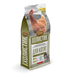 Деревенские лакомства Холистик Премьер сухой корм для котят с курицей - 2 кг