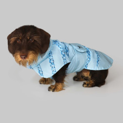 United Pets Easy 40 дождевик для собак, голубой с голубым рисунком