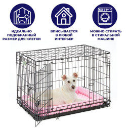 Лежанка MidWest Fashion для собак и кошек плюшевая 52х32 см, розовая