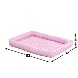 Лежанка MidWest Fashion для собак и кошек плюшевая 52х32 см, розовая