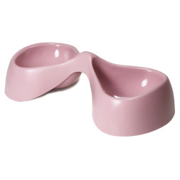 United Pets Bicio миска двойная, 2х230 мл, розовая