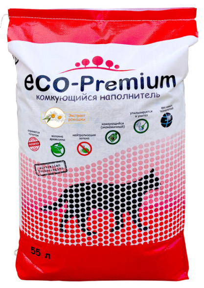 ECO Premium Ромашка наполнитель древесный 20,2 кг / 55 л