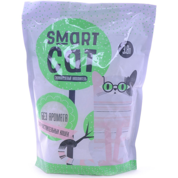 Smart Cat наполнитель силикагелевый для чувствительных кошек без аромата - 3,8 л (1,66 кг)
