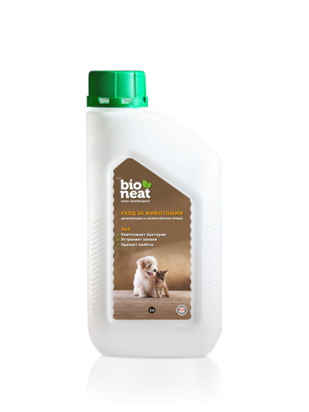 Bioneat средство для дезинфекции и устранения запахов Животные. Забота и уход - 1 л