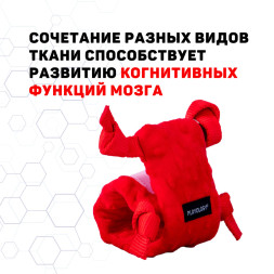 Playology PUPPY SENSORY SNAIL сенсорная плюшевая улитка для щенков с ароматом говядины, красный