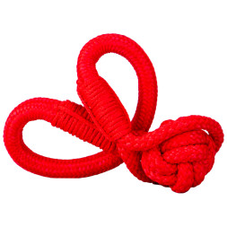 Playology TOUGH TUG KNOT жевательный канат для щенков 4-8 месяцев с ароматом говядины, красный