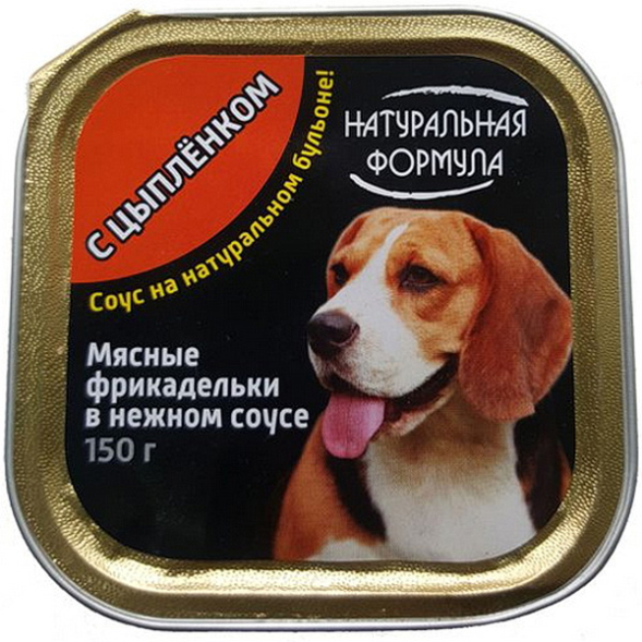 Натуральная формула влажный корм для собак мясные фрикадельки с цыпленком - 150 г х 10 шт