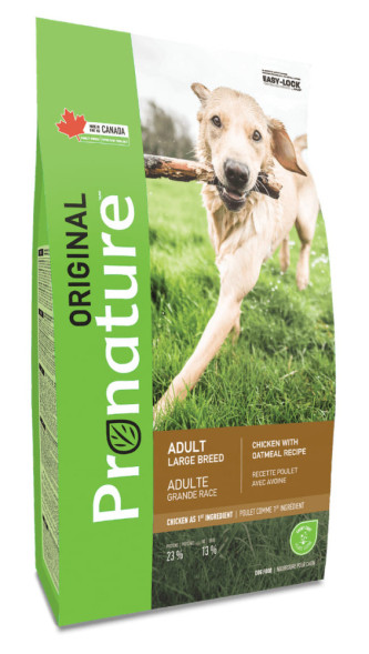 Pronature Original сухой корм для взрослых собак крупных пород с курицей и овсом - 15 кг
