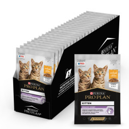 Pro Plan Kitten паучи для котят с курицей в желе - 85 г х 26 шт