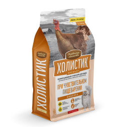 Деревенские лакомства Холистик Премьер сухой корм для кошек при чувствительном пищеварении, с индейкой - 400 г