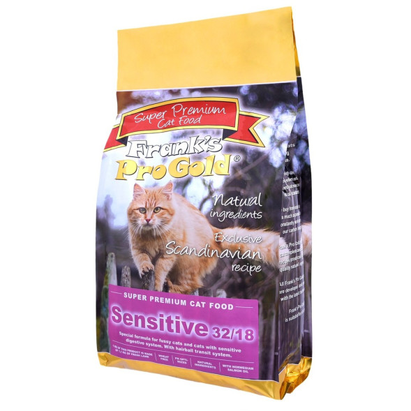 Franks ProGold Cat Sensitive 32/18 Ягненок по-голландски сухой корм для взрослых кошек с чувствительным пищеварением, с ягненком - 3 кг