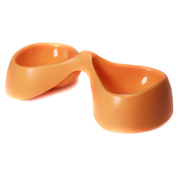 United Pets Bicio миска двойная, 2х230 мл, оранжевая