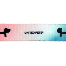 United Pets Complete me поводок для собак, 25х1200 мм, розово-голубой тай-дай