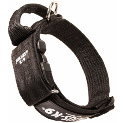Julius-K9 ошейник для собак Color &amp;amp; Gray, 47-67 см/5 см, закрытая ручка + скрытый локер, черный