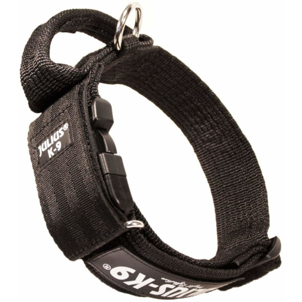Julius-K9 ошейник для собак Color &amp;amp; Gray, 47-67 см/5 см, закрытая ручка + скрытый локер, черный