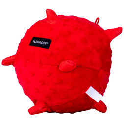 Playology PUPPY SENSORY BALL сенсорный плюшевый мяч для щенков с ароматом говядины, 15 см, красный