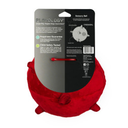 Playology PUPPY SENSORY BALL сенсорный плюшевый мяч для щенков с ароматом говядины, 15 см, красный