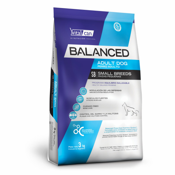 Vitalcan Balanced Dog Adult сухой корм для взрослых собак мелких пород с курицей - 3 кг
