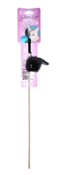 Glory Life Зверёк из норки на верёвке игрушка-дразнилка для кошек с мехом норки