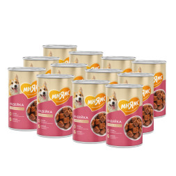 Мнямс Комфортное Пищеварение кусочки в соусе для взрослых собак всех пород с индейкой в консервах - 400 г (12 шт в уп)