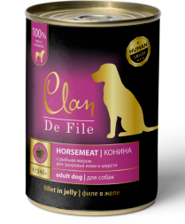 Консервы Clan De File для собак с кониной - 340 г 12 шт
