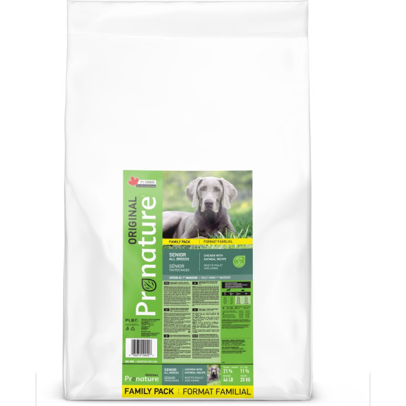 Pronature Original сухой корм для пожилых собак всех пород с курицей и овсом - 20 кг