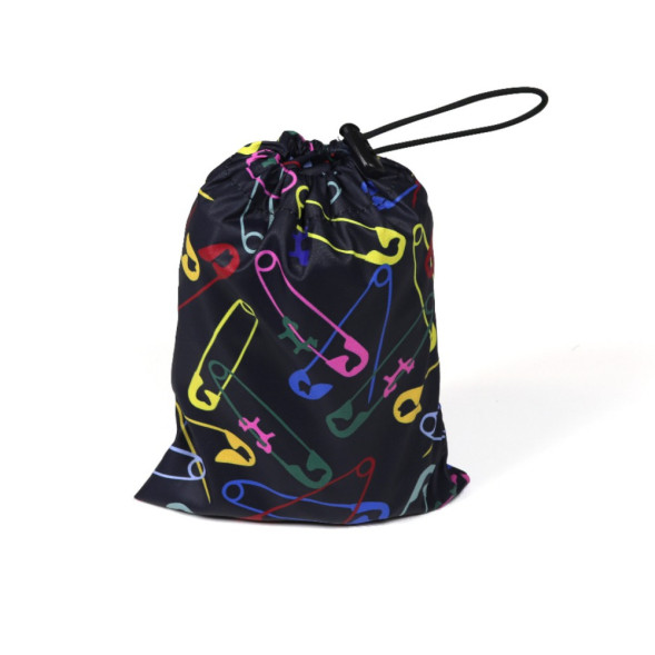 United Pets Easy 36 дождевик для собак, черный с разноцветными булавками