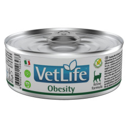 Farmina Vet Life Cat Obesity влажный корм для кошек при ожирении, в консервах - 85 г x 12 шт