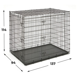 MidWest клетка Solutions 137х94х114h см 2 двери черная