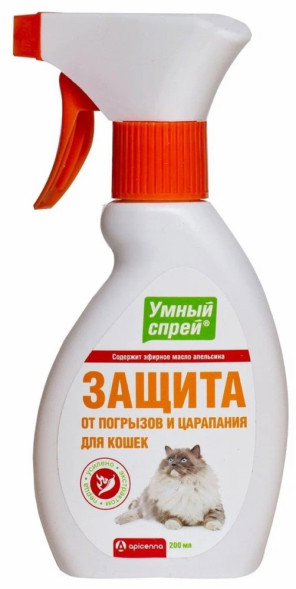 Apicenna Умный Спрей Защита от царапания и погрызов для кошек - 200 мл