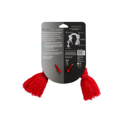 Playology DRI-TECH ROPE жевательный канат для собак мелких пород с ароматом говядины, маленький, красный
